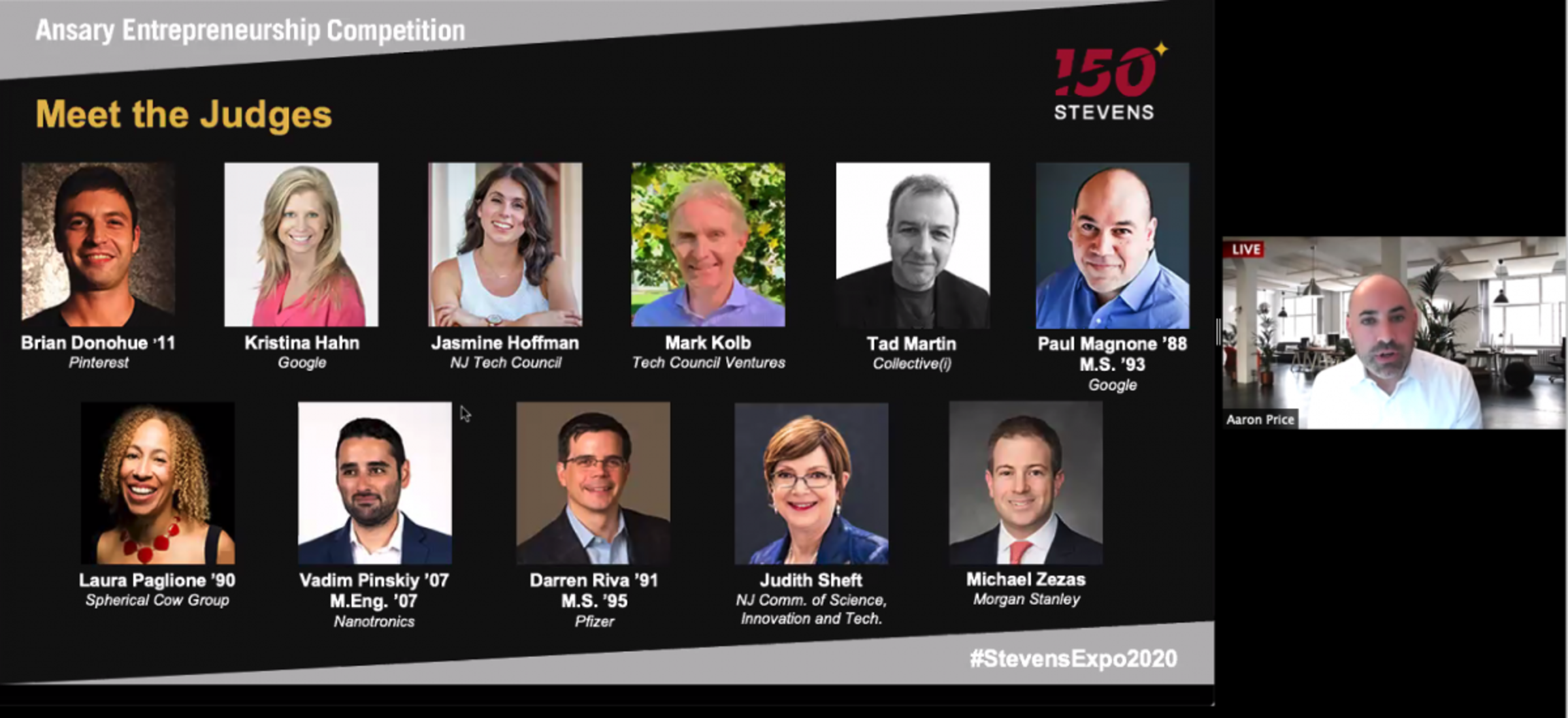 Judges for the 2020 Ansary Entrepreneurship Competition