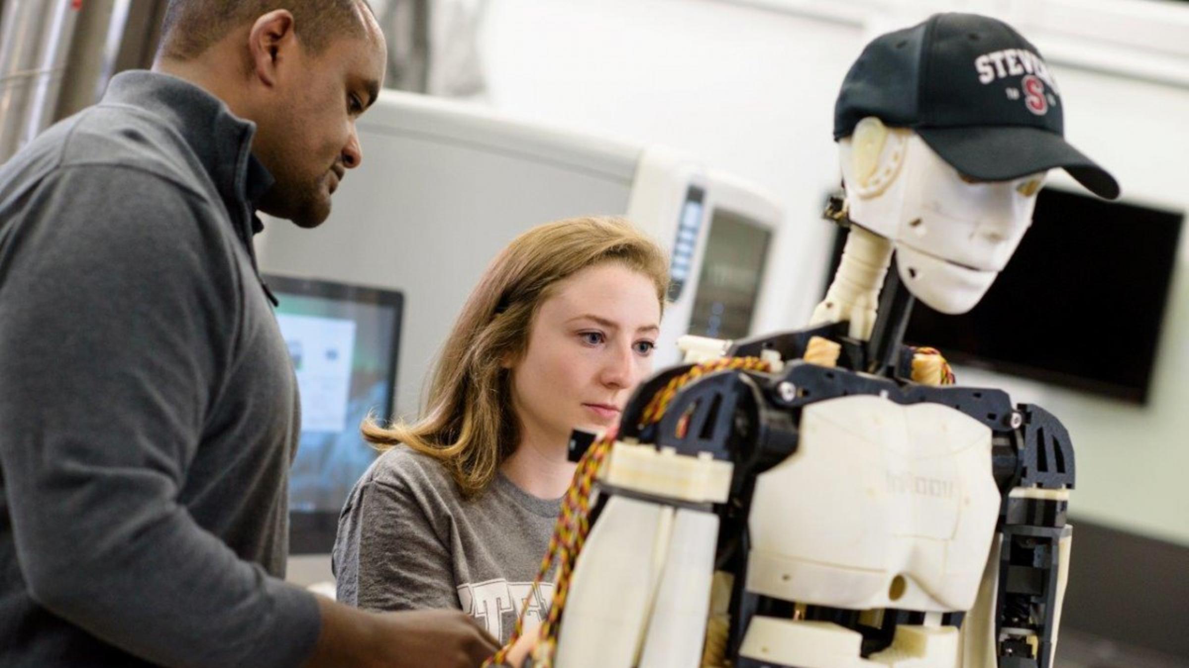 Students working on design spine projects