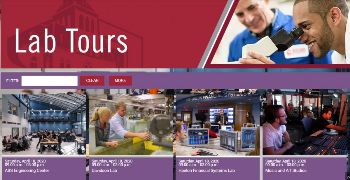 Virtual Admitted Student Day Lab Tours