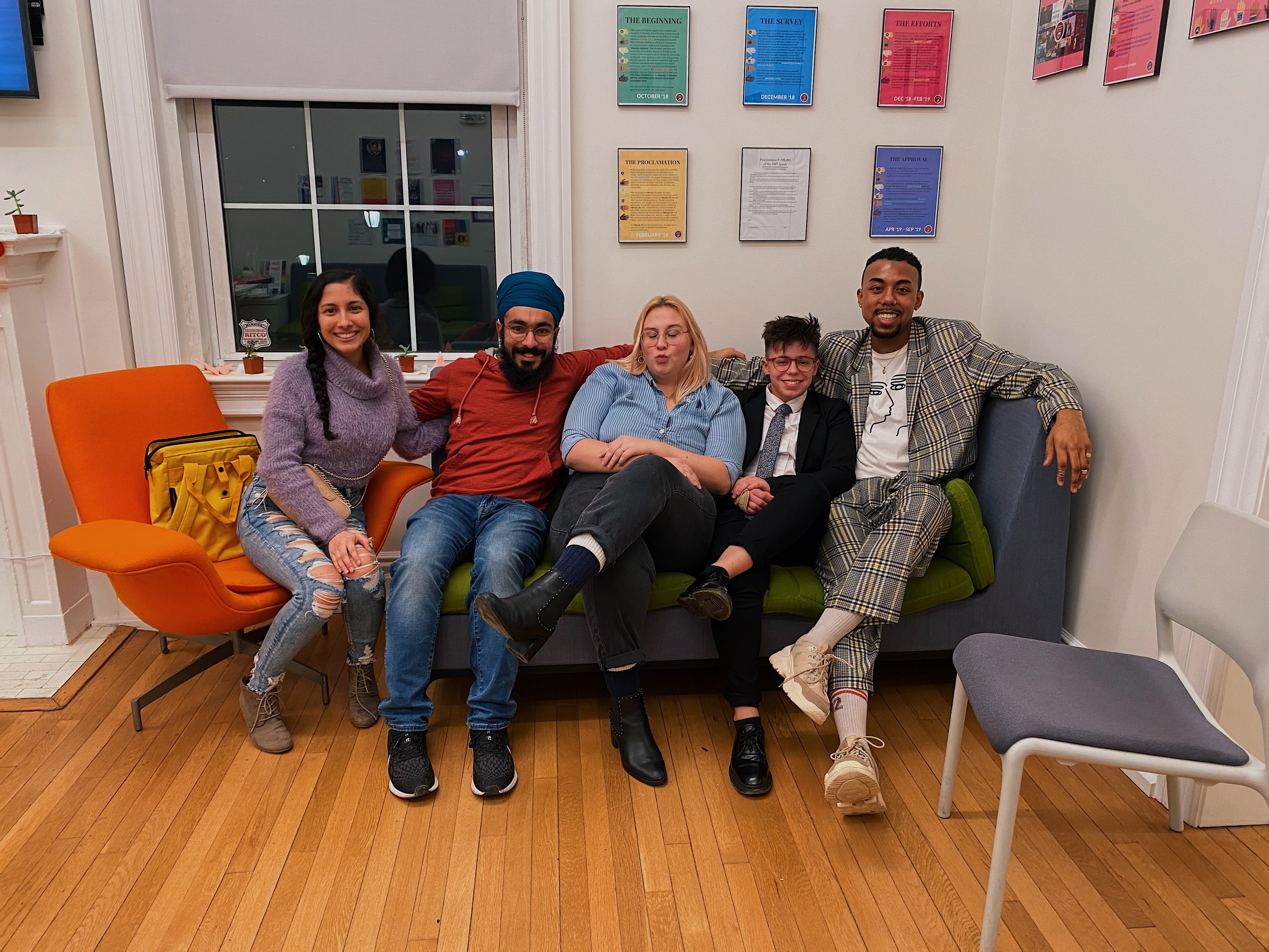 Diversity & Inclusion Committee members seated in the new Intercultural Space