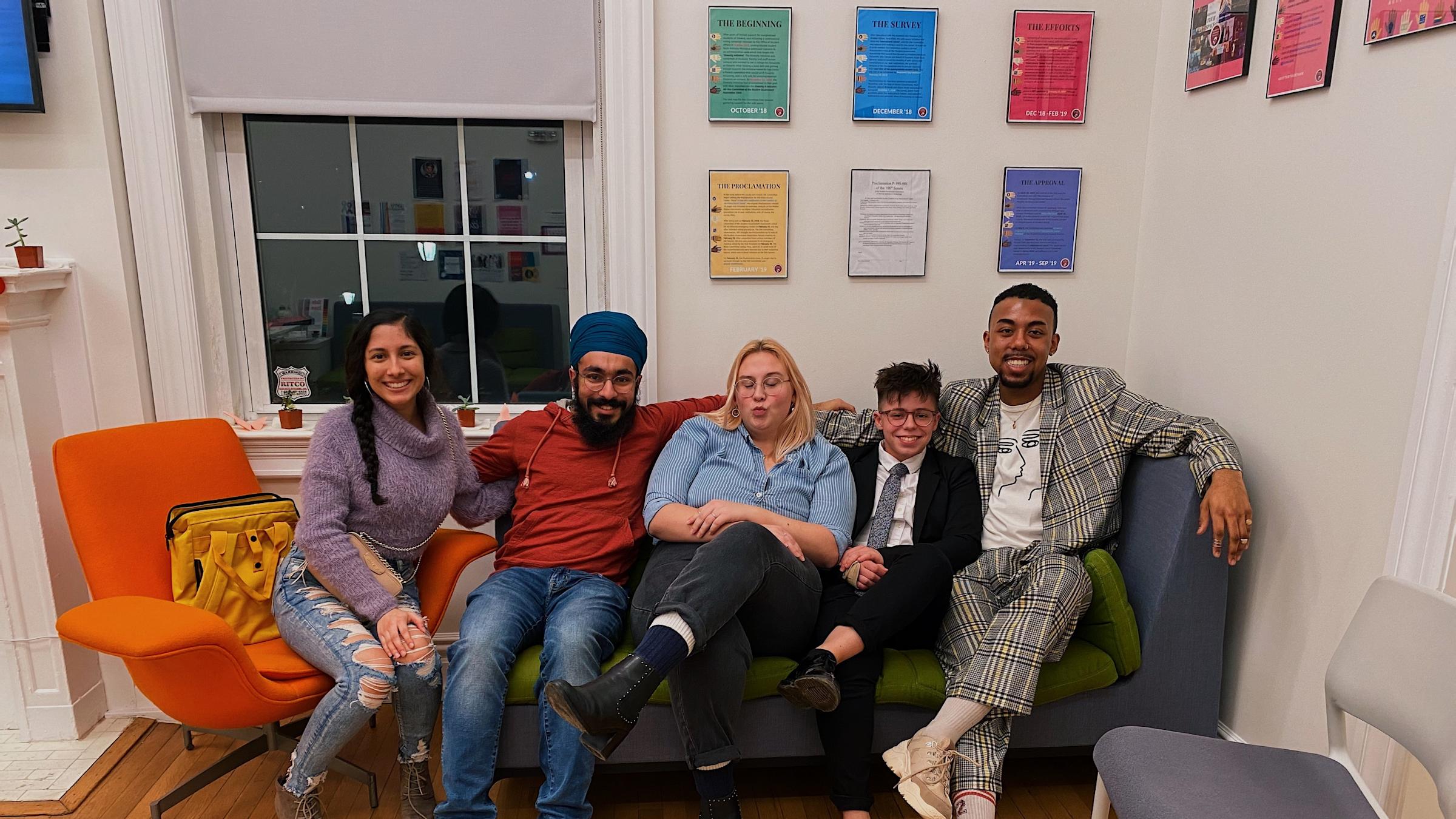 Diversity & Inclusion Committee members seated in the new Intercultural Space