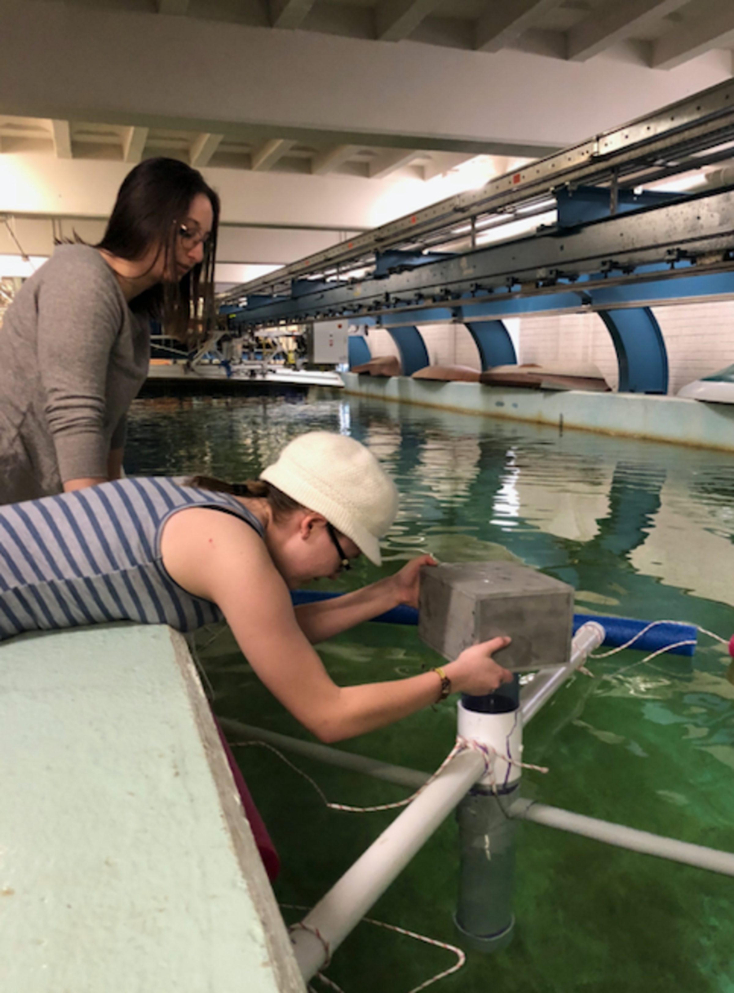 The prototype being tested in Davidson Laboratory