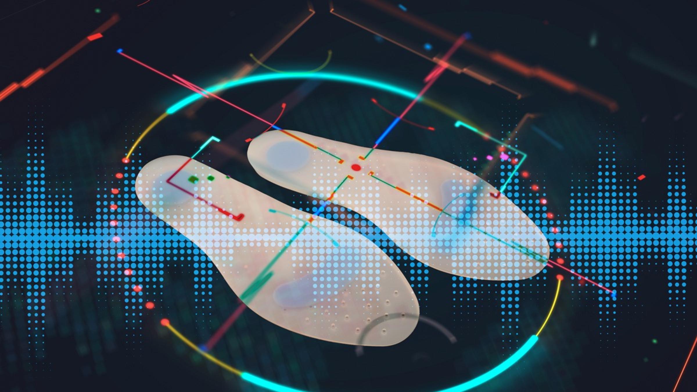 Smart-shoe soles with audio waves