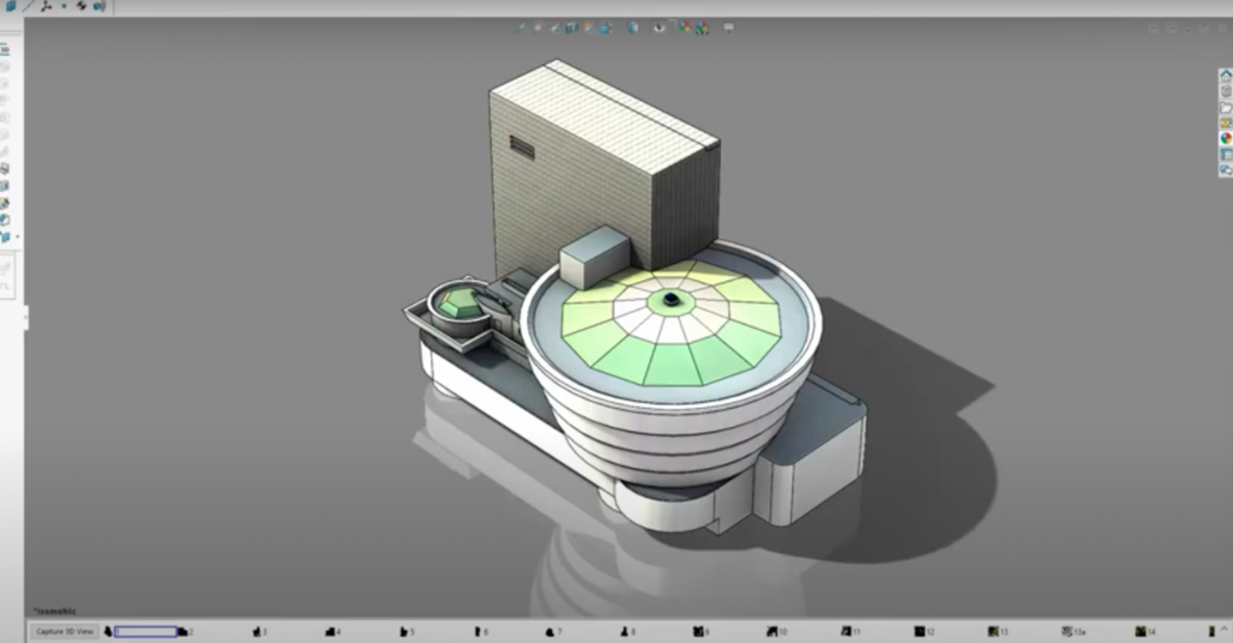 graphic of student-designed Guggenheim Museum device