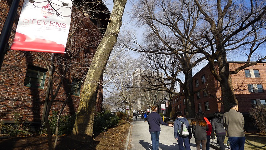 CAA students touring the Stevens campus