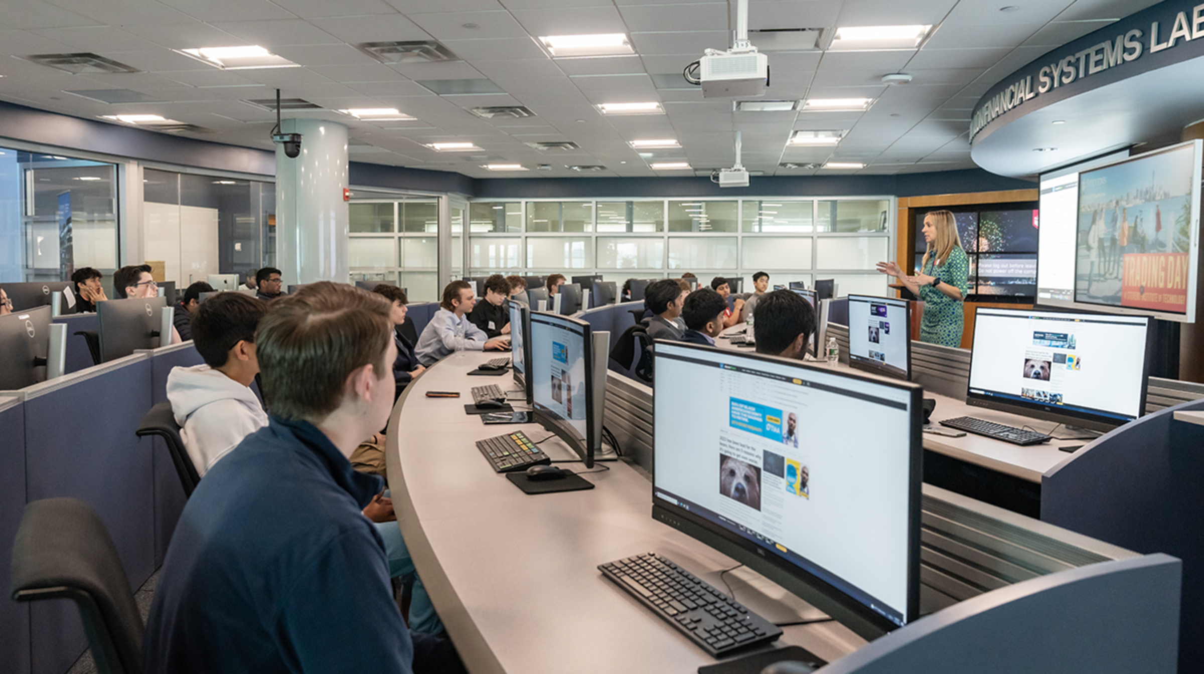 Participants of Trading Day prepare for instructions
