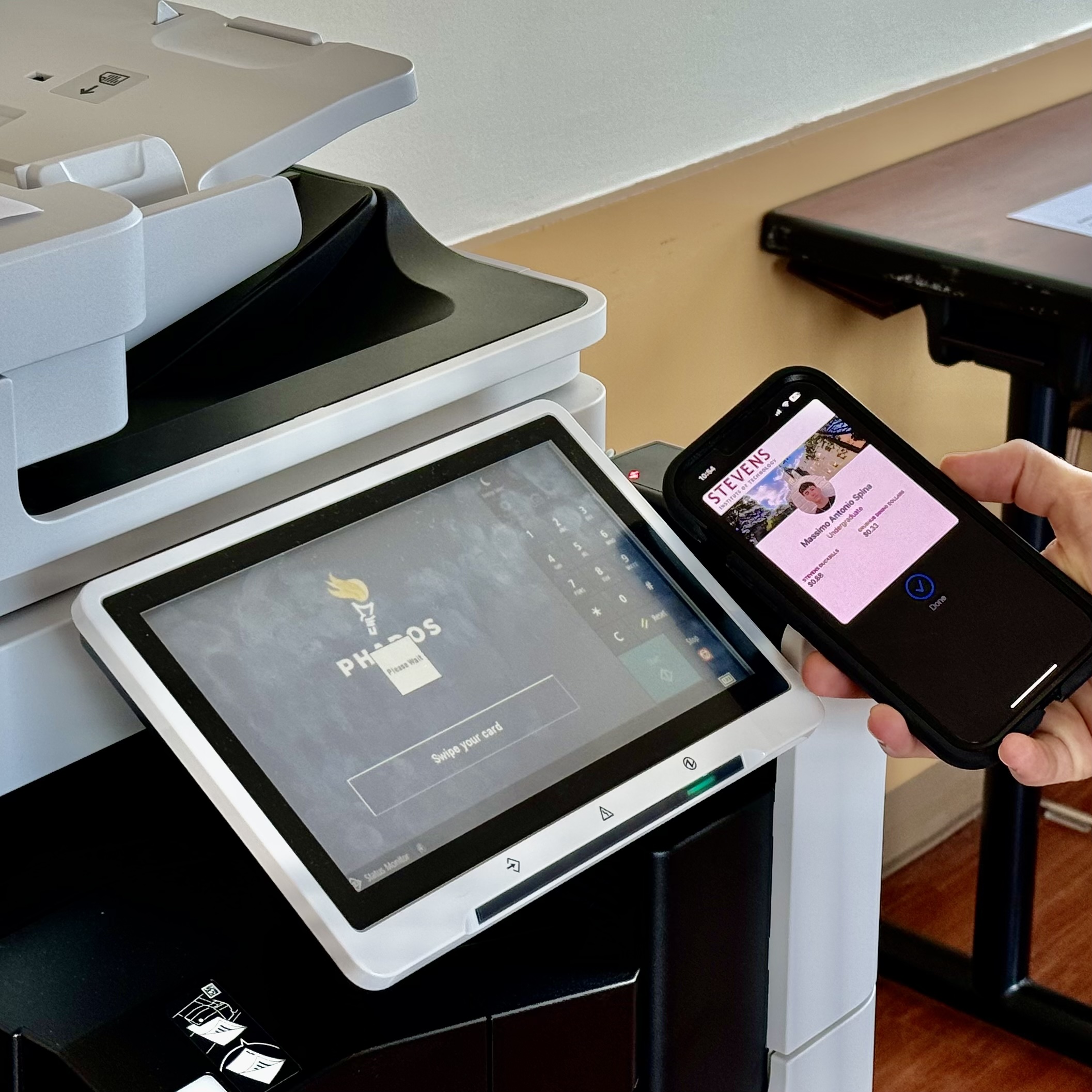 Mobile Card scanning at the printer