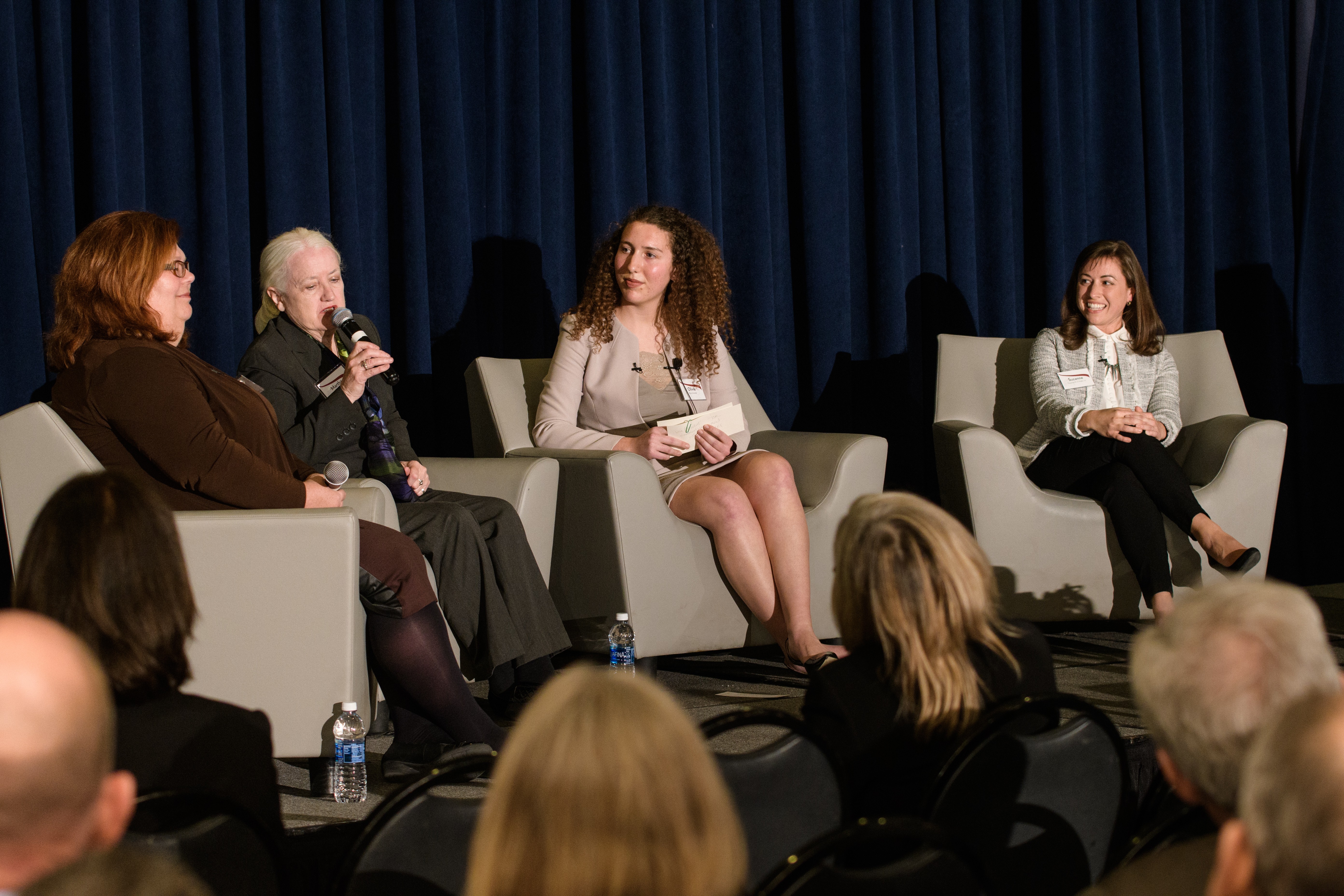 (seated from left to right) Mary Anne Cannon, Martha Connolly, Olivia Schreiber and Suzanne D’Addio 