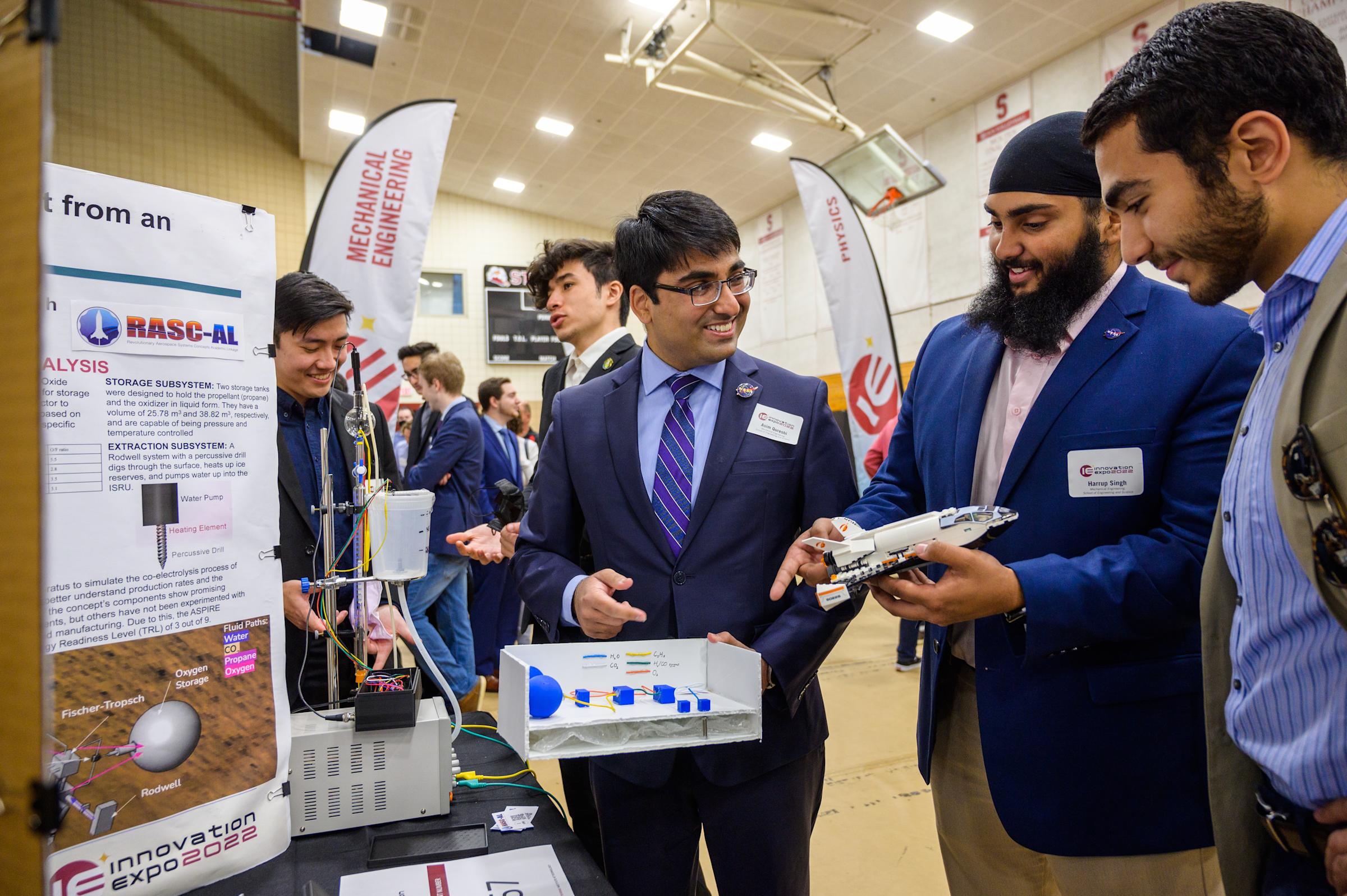 Students demonstrate a senior project