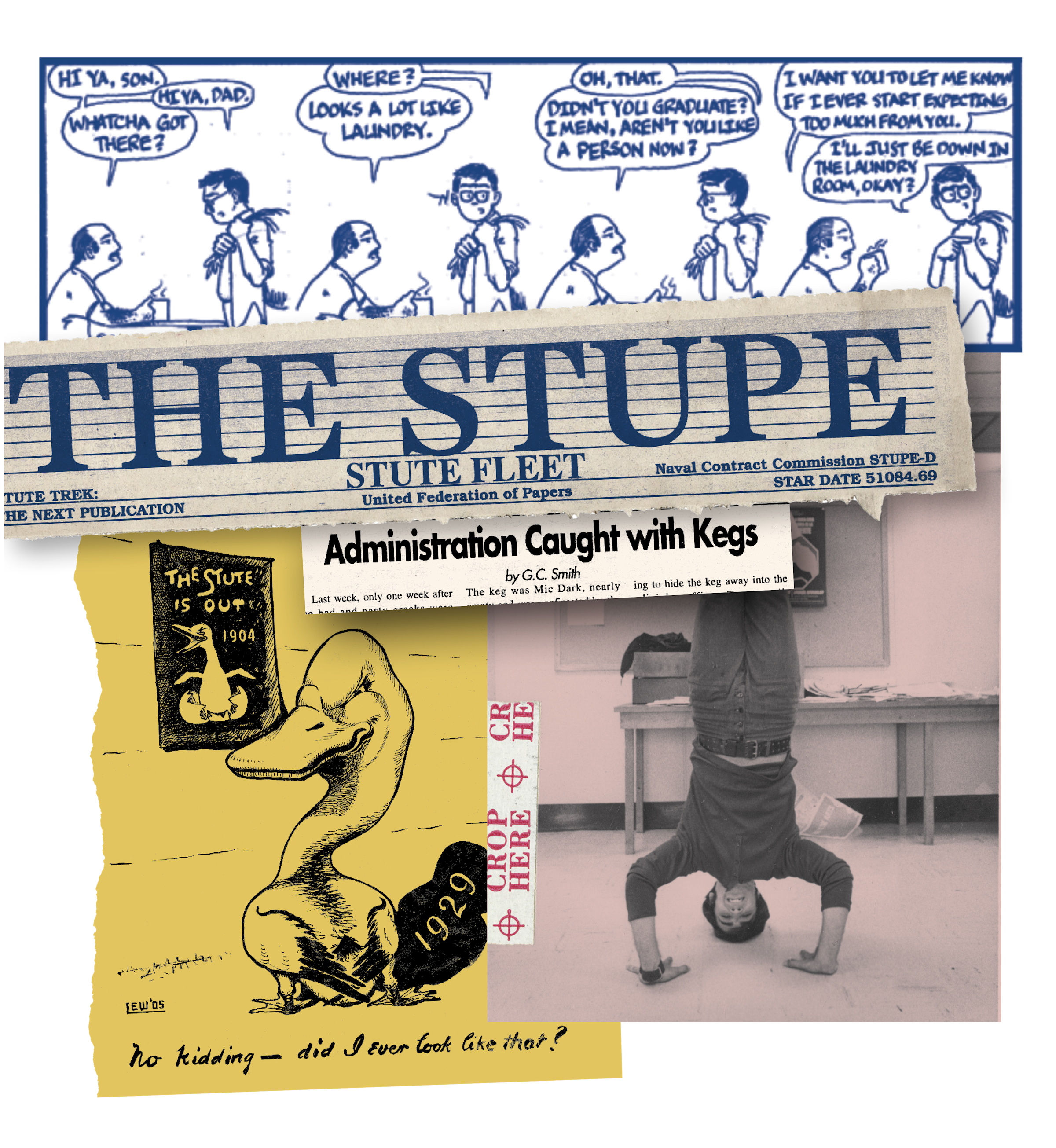 Collage of Stute memorabilia