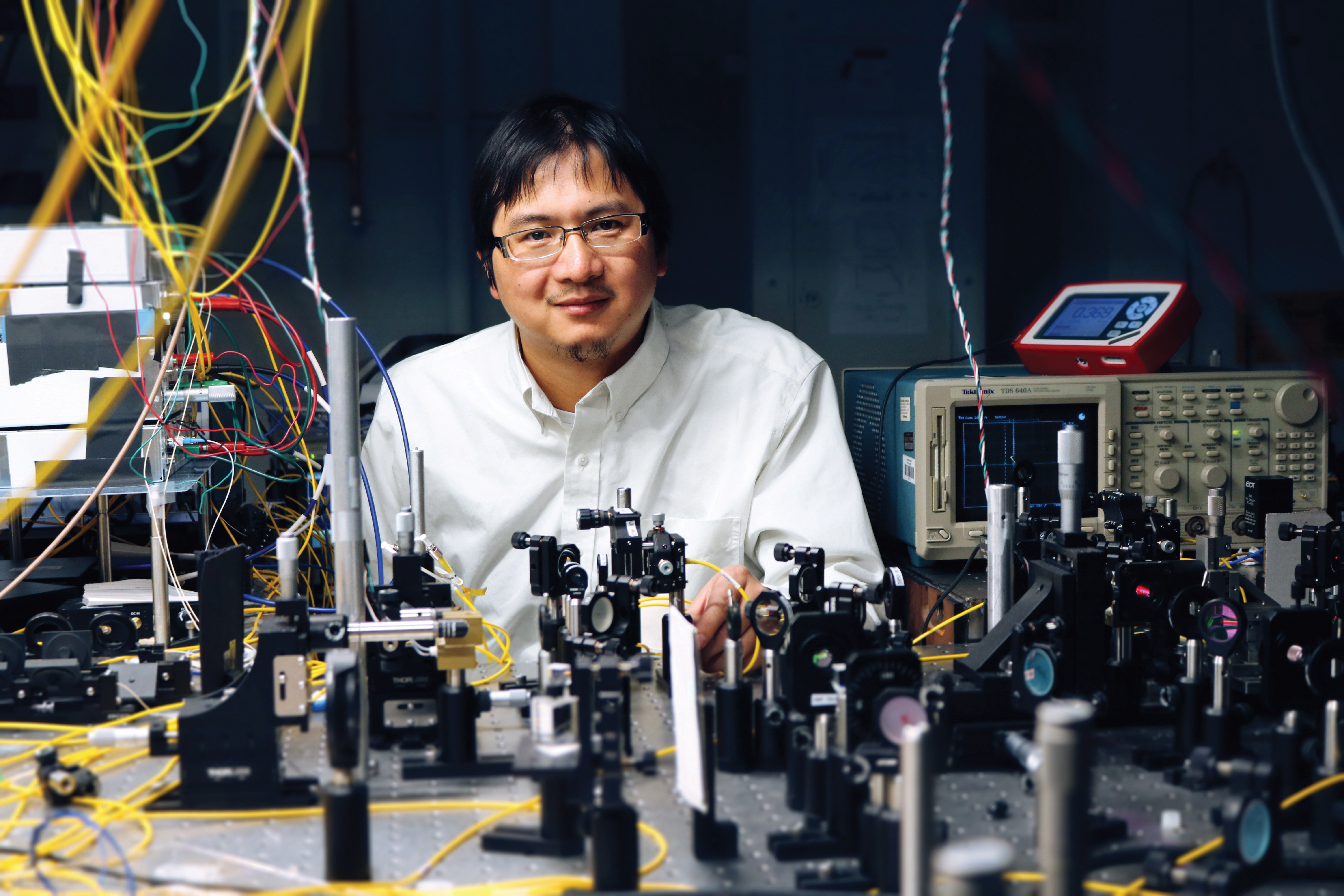 Yuping Huang in lab - retouched