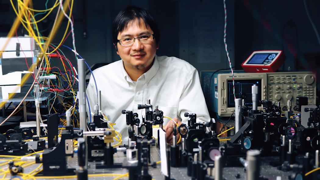 Yuping Huang in lab - retouched