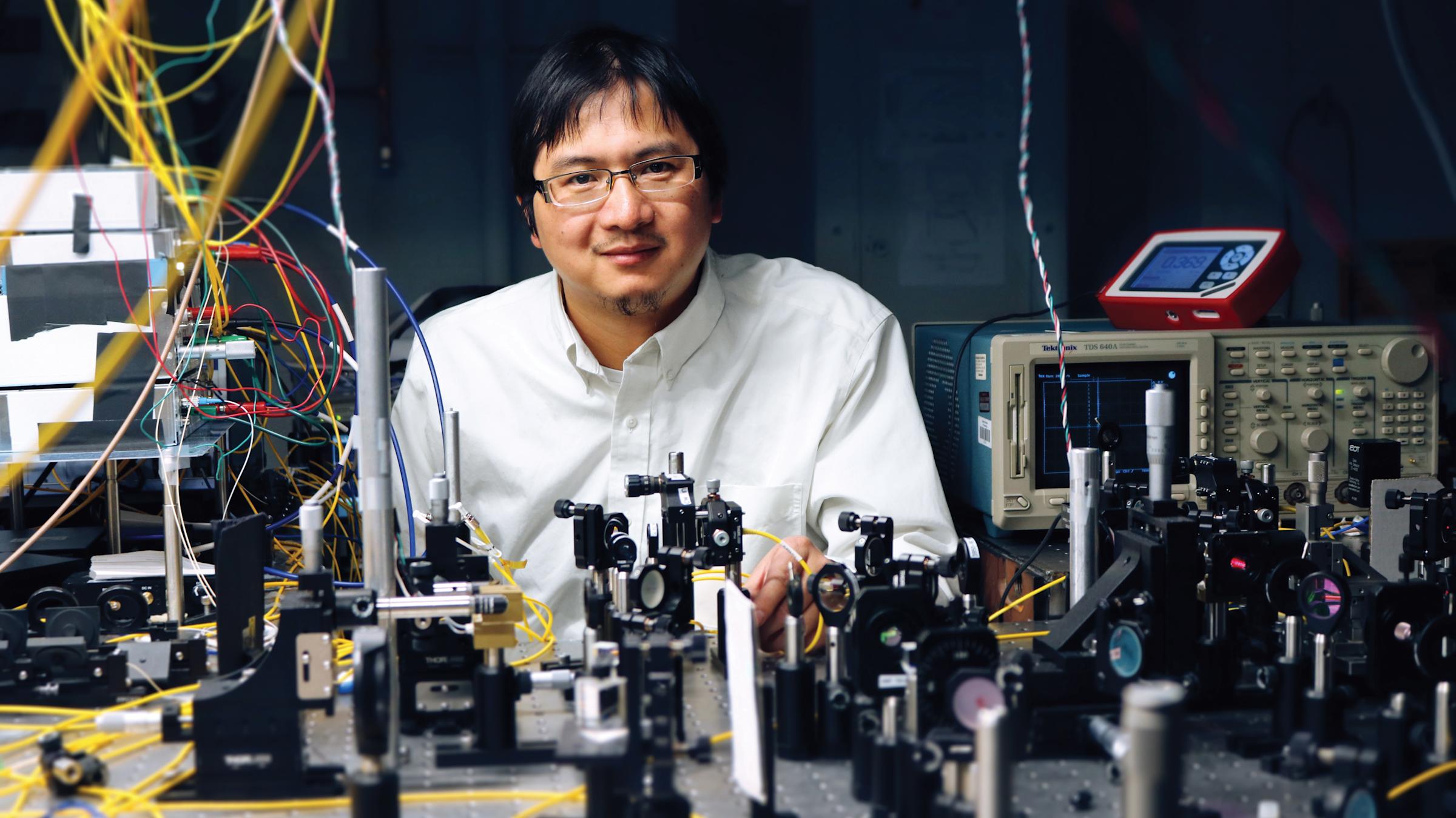 Yuping Huang in lab - retouched