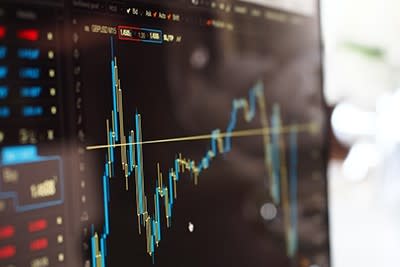 Stock photo of a financial market chart