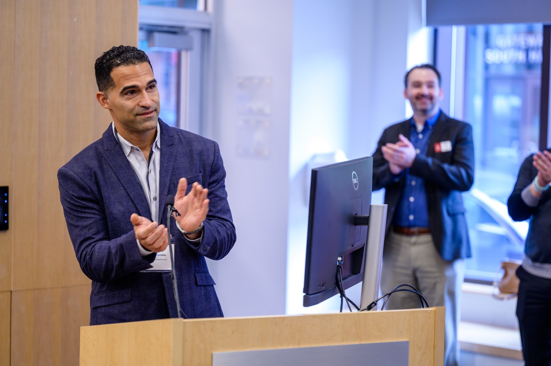 Stevens graduate Frank Corvino Ph.D. '09 speaking at campus event