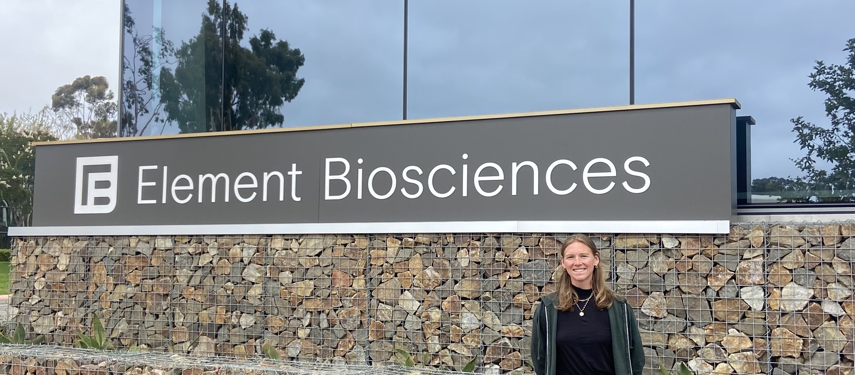 Natalie Logan outside the Element Biosciences headquarters