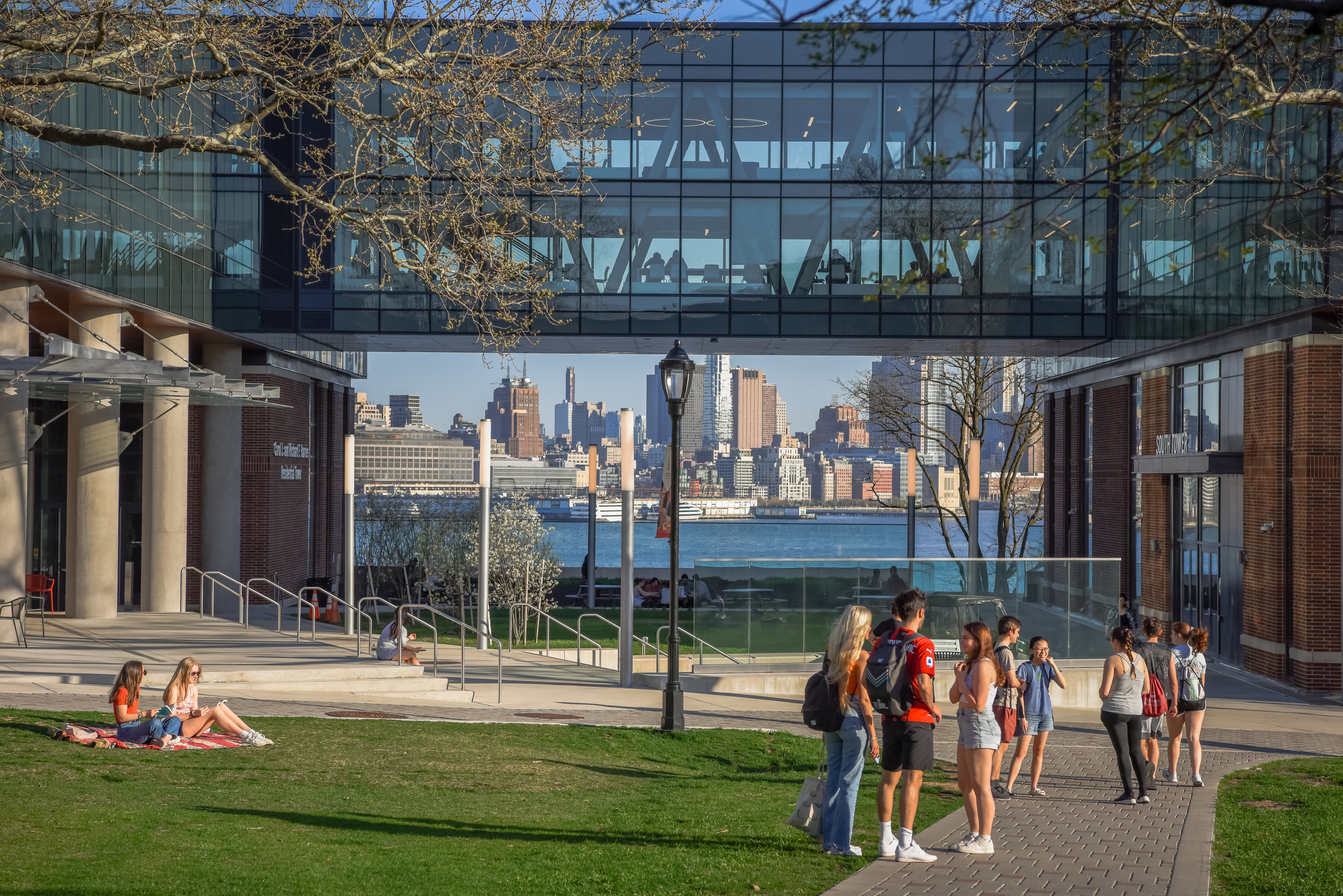 A view of the UCC Plaza facing Manhattan. 
