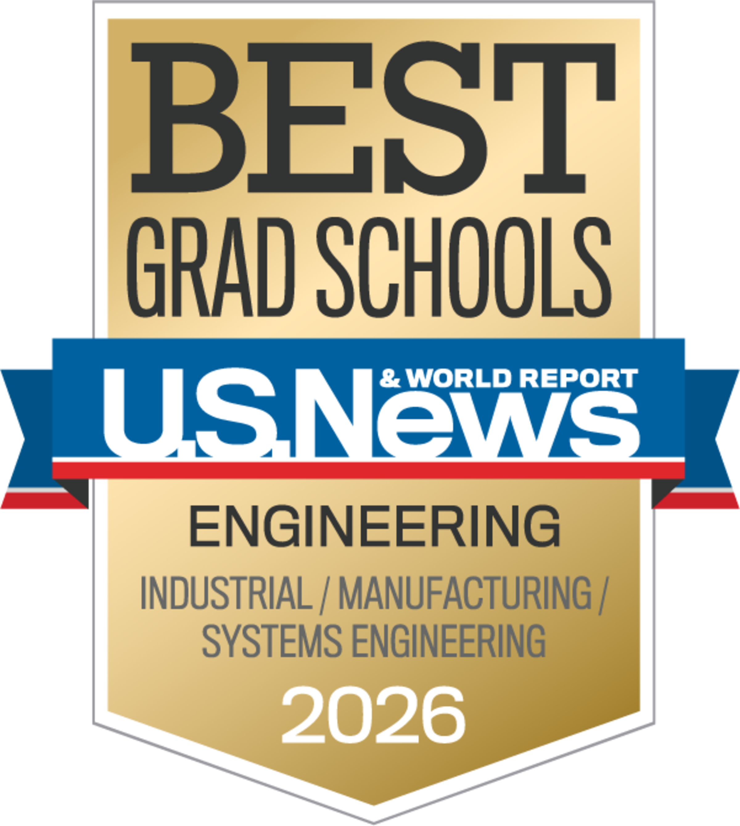 USNWR 2026 Best Grad Schools Systems and Enterprises Badge.