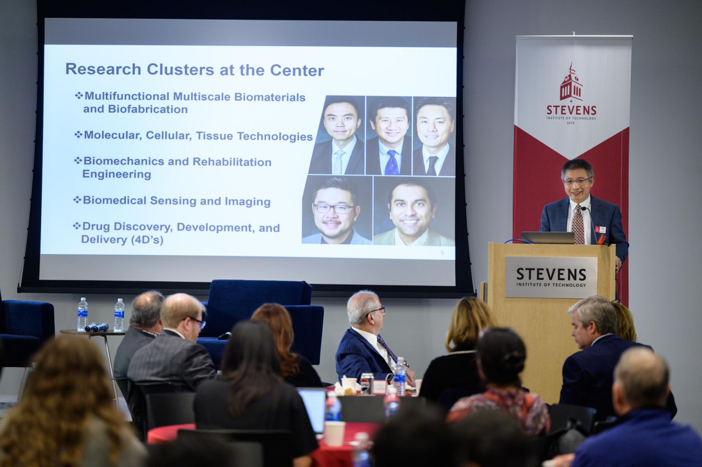 Stevens CHI director Hongjun Wang at CHI event