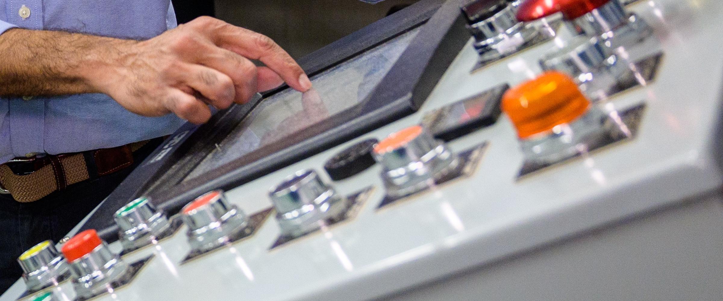 Control panel for wave tank at Davidson Lab.