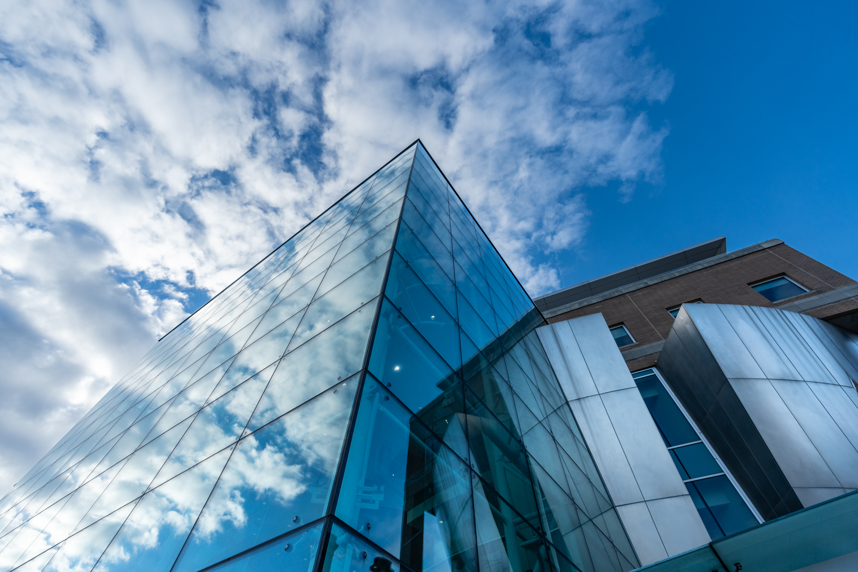 Babbio Center with Blue Sky