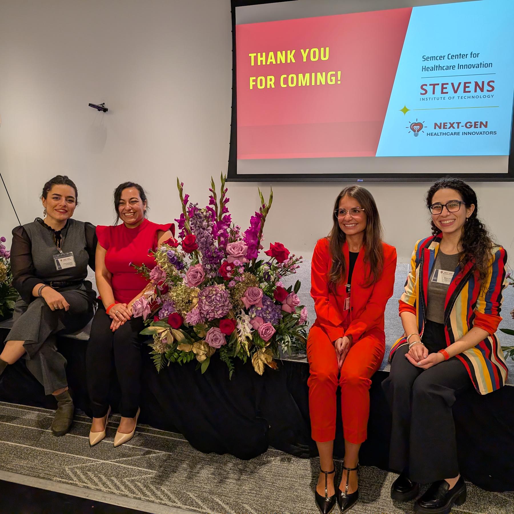 2024 organizing committee members Shima Rastgordani, Rana Ibrahim, Felicia Giordano and Zahava Hirsch.