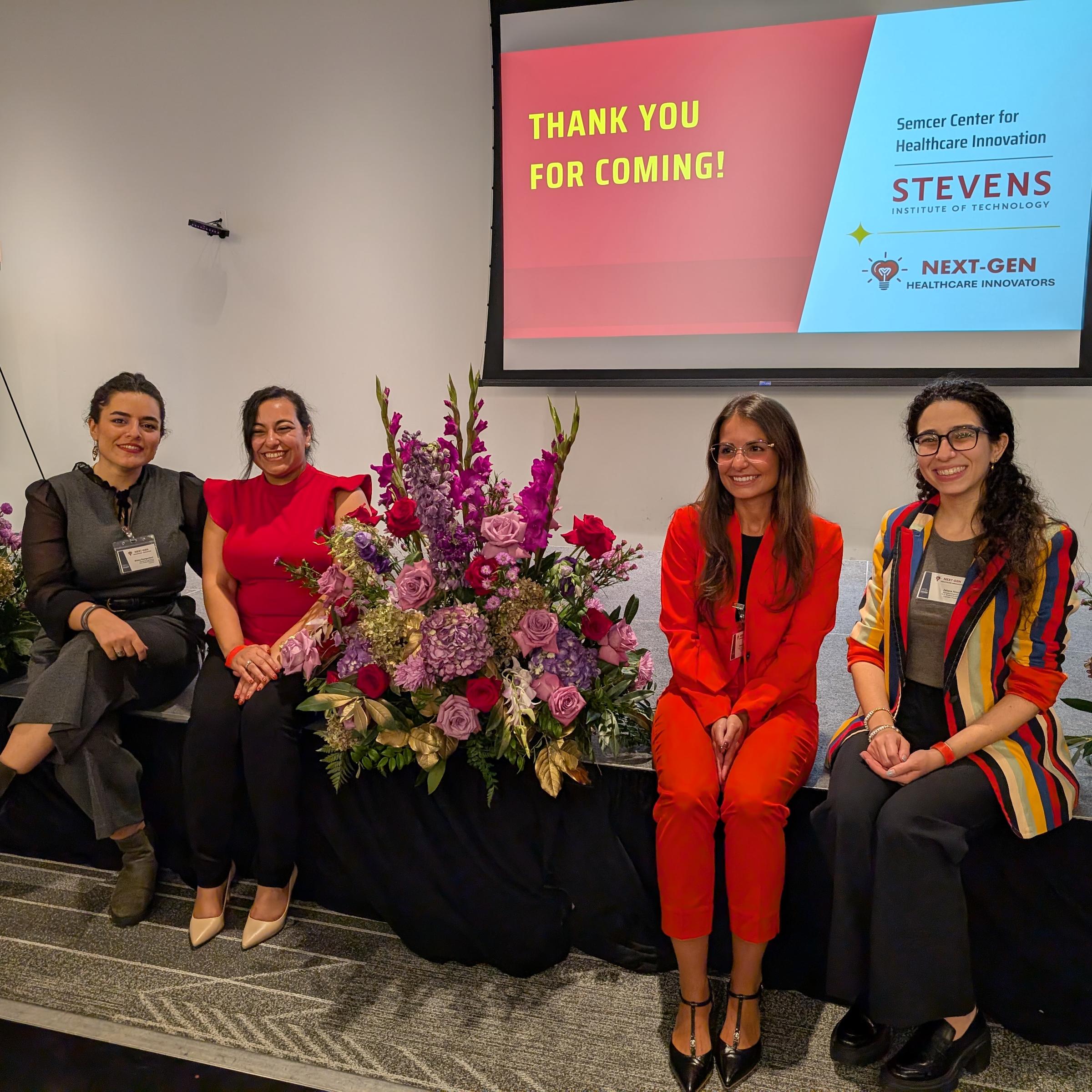 2024 organizing committee members Shima Rastgordani, Rana Ibrahim, Felicia Giordano and Zahava Hirsch.