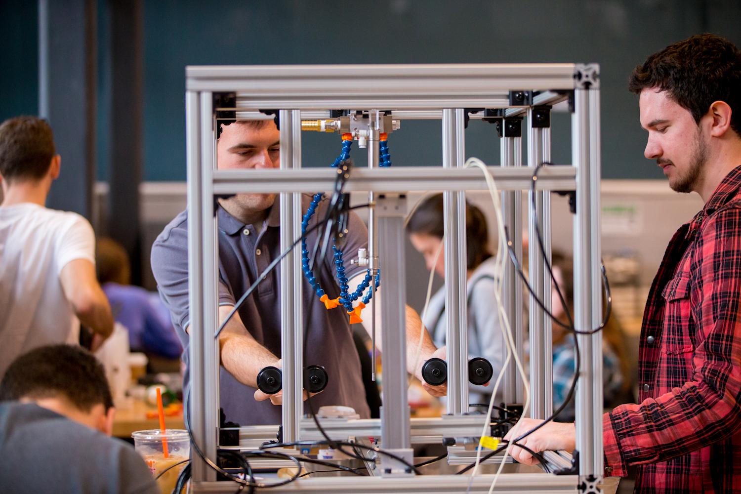 Students working on a project