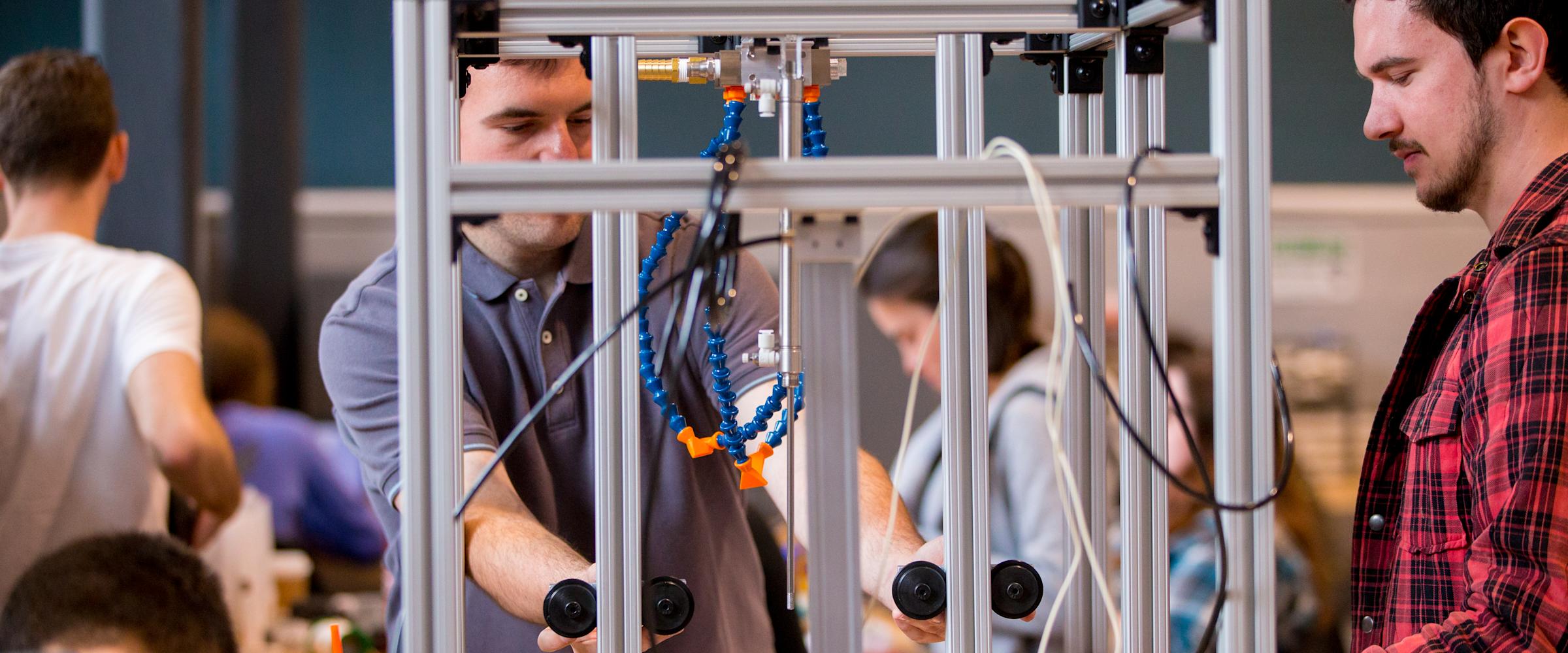 Students working on a project