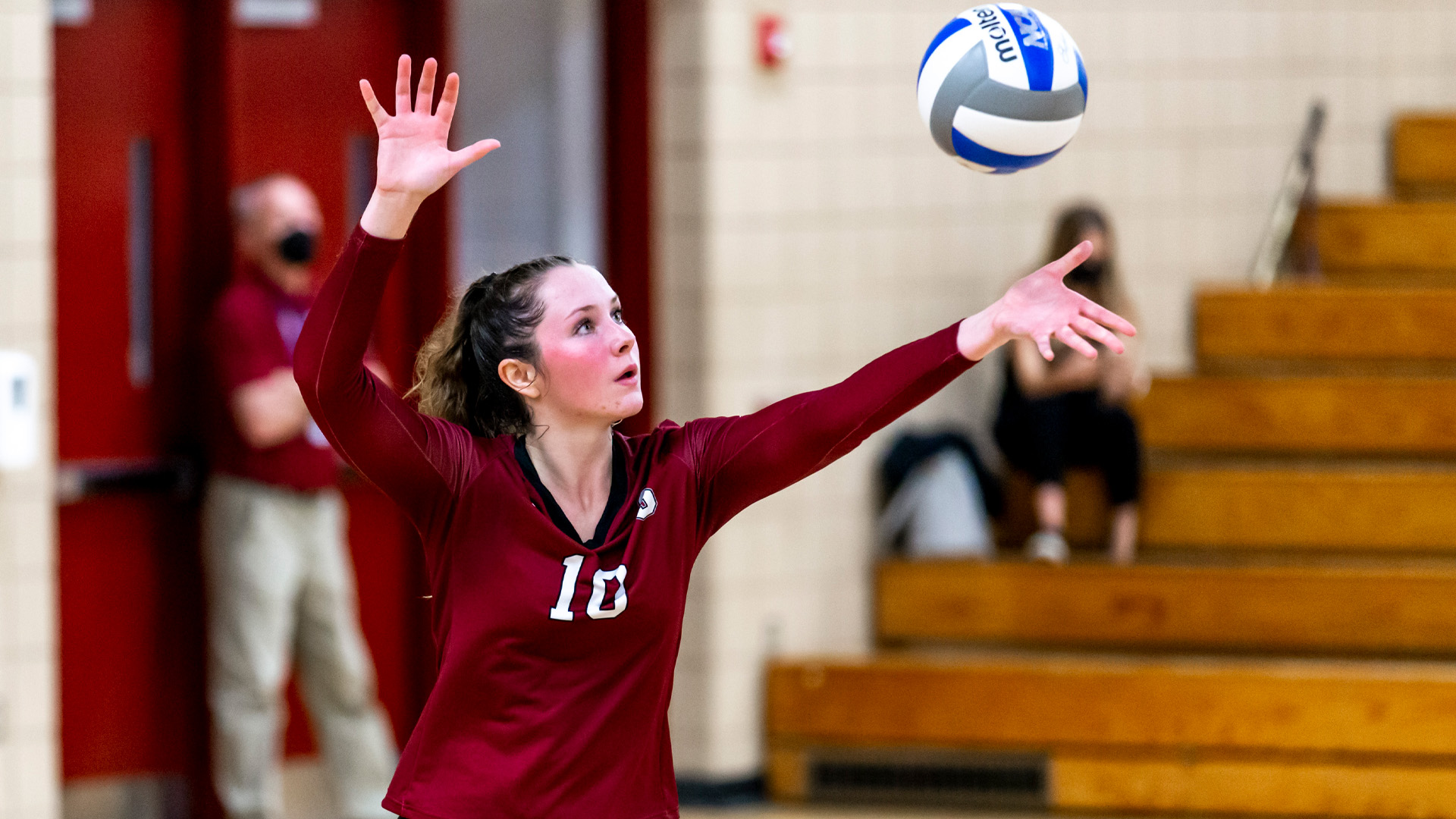 Photo of Megan Dion ready to play in the gym