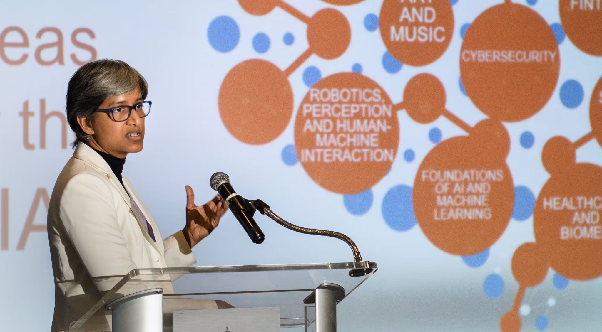 K.P. Subbalakshmi Presenting at the SIAI Launch Event.