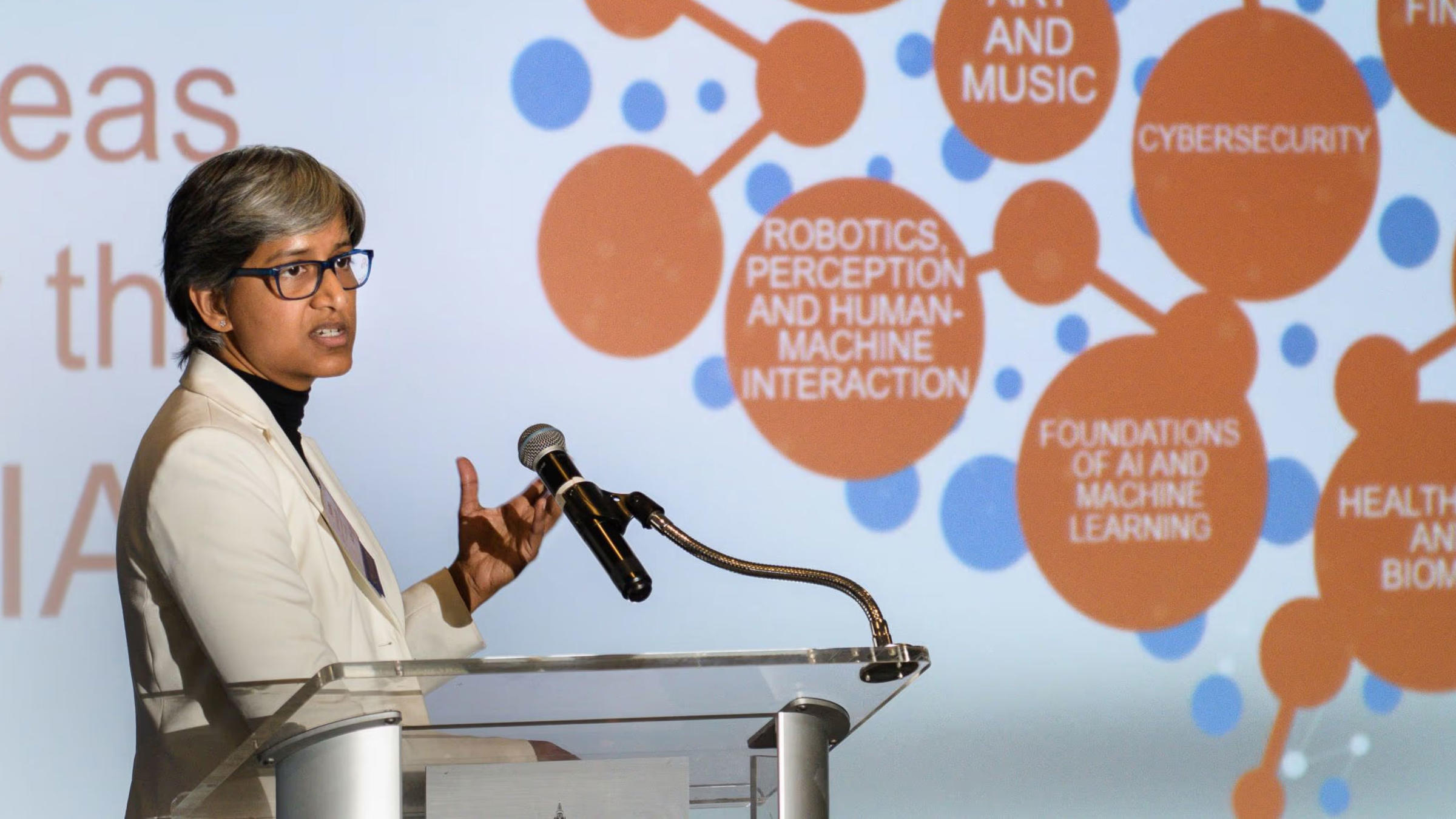 K.P. Subbalakshmi Presenting at the SIAI Launch Event.