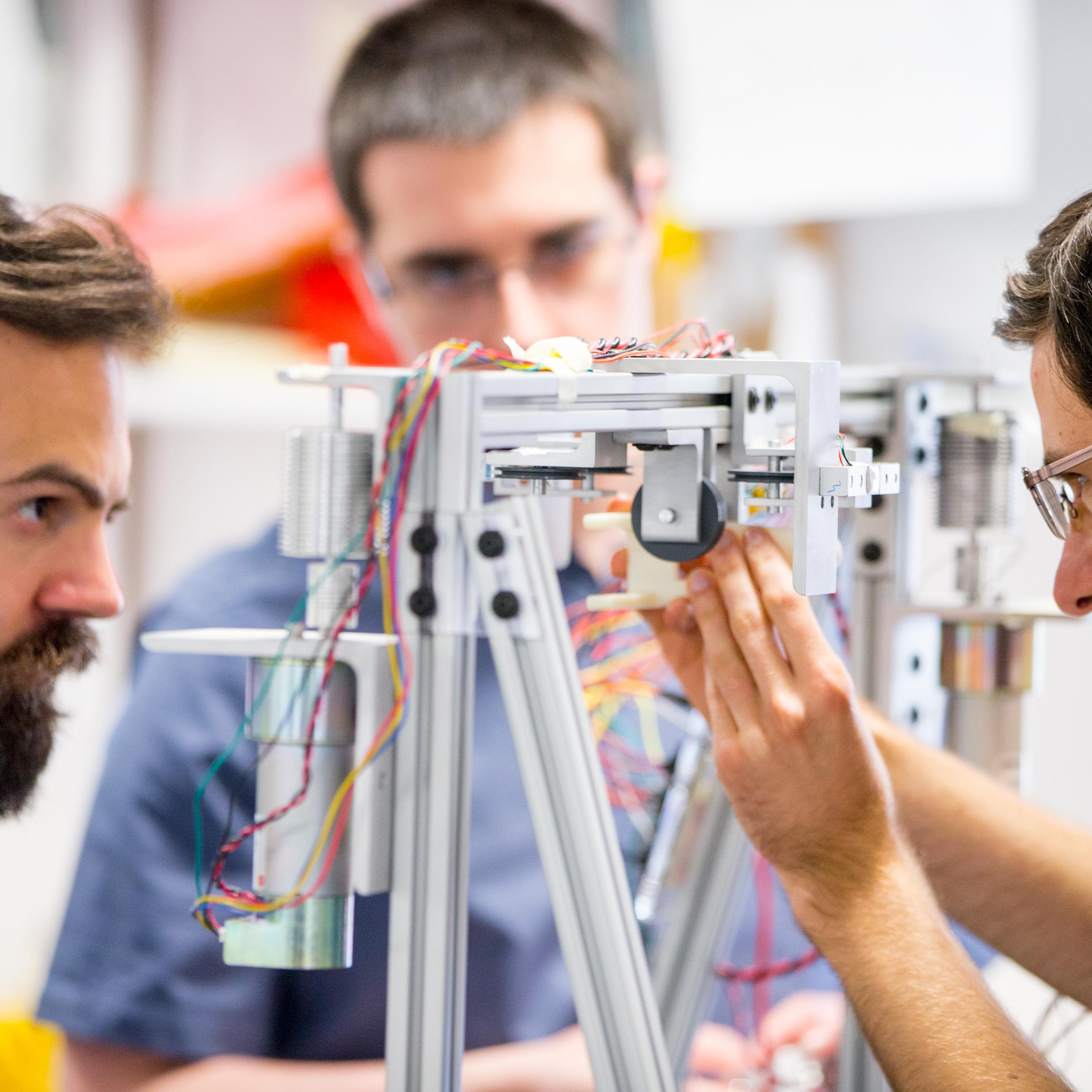 students working on a project