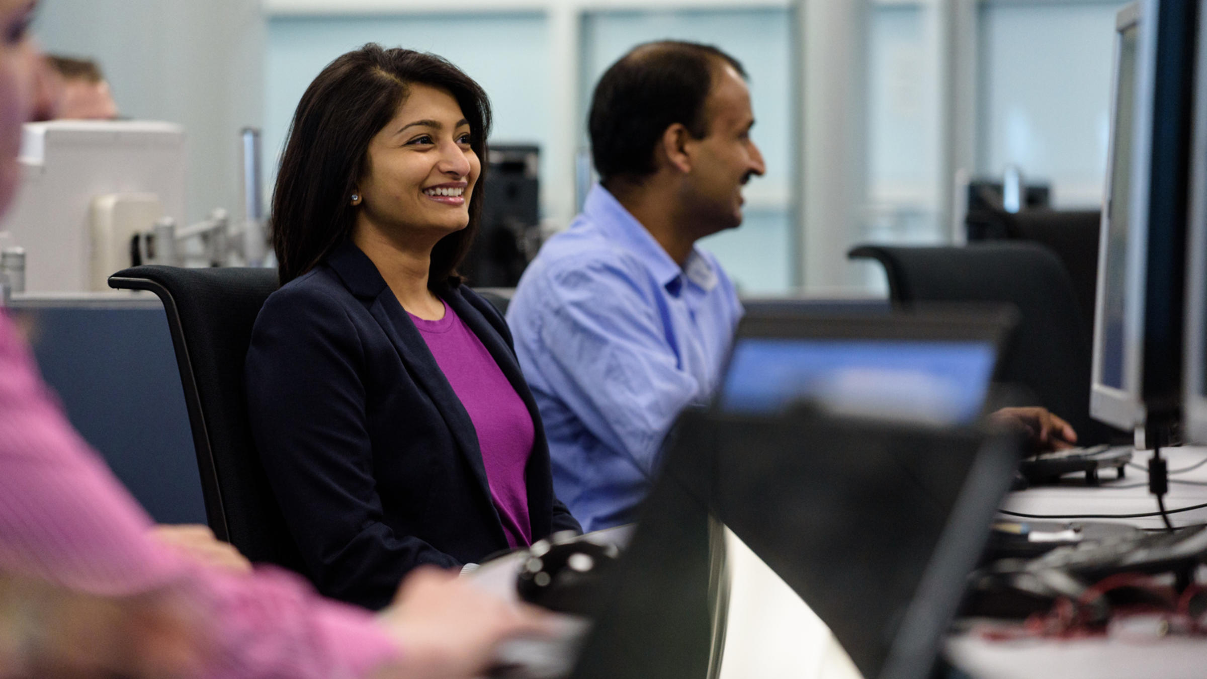 Graduate students in class