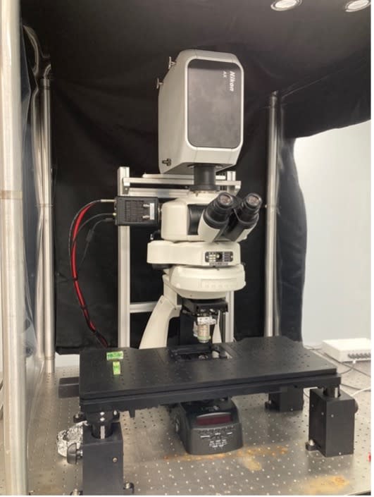 Nikon NI-E upright florescent microscope with AX confocal system