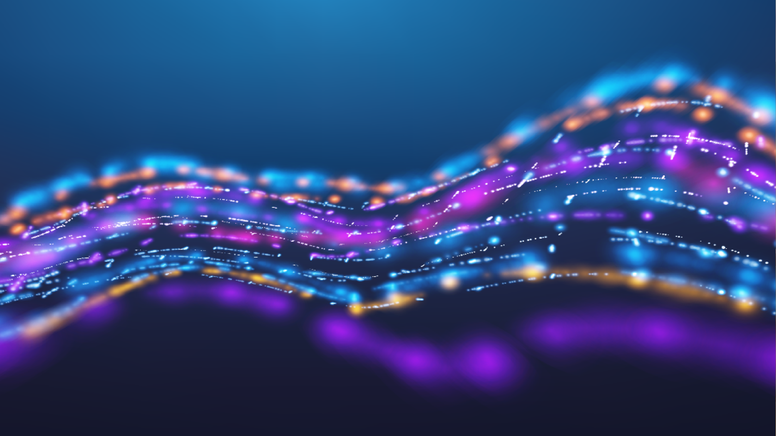 Abstract AI data wave background featuring tech line patterns and digital network effects. 3D blue vector design for futuristic cyber security concepts. Dynamic motion surface or luxury cosmic effect.