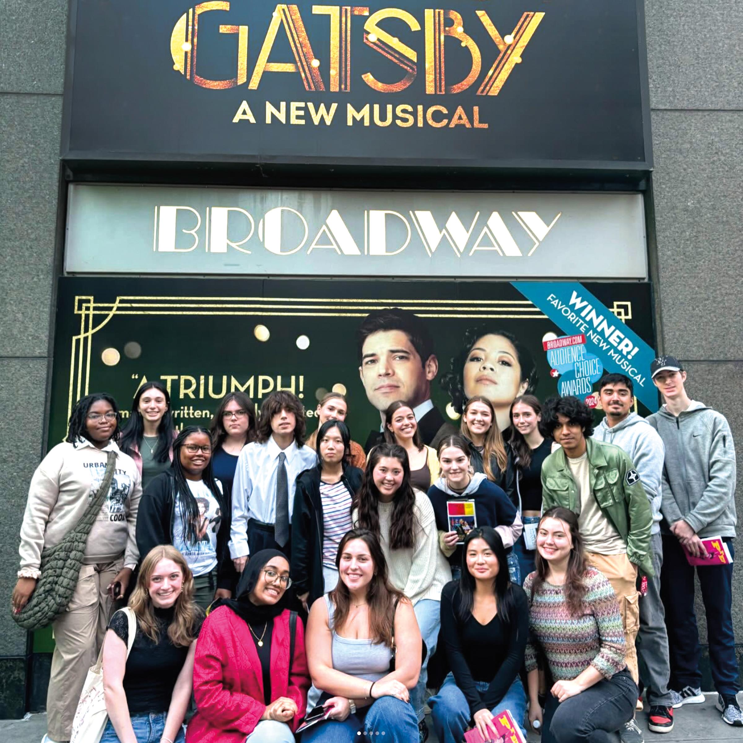 Clark Scholars see the Broadway musical, “The Great Gatsby.”