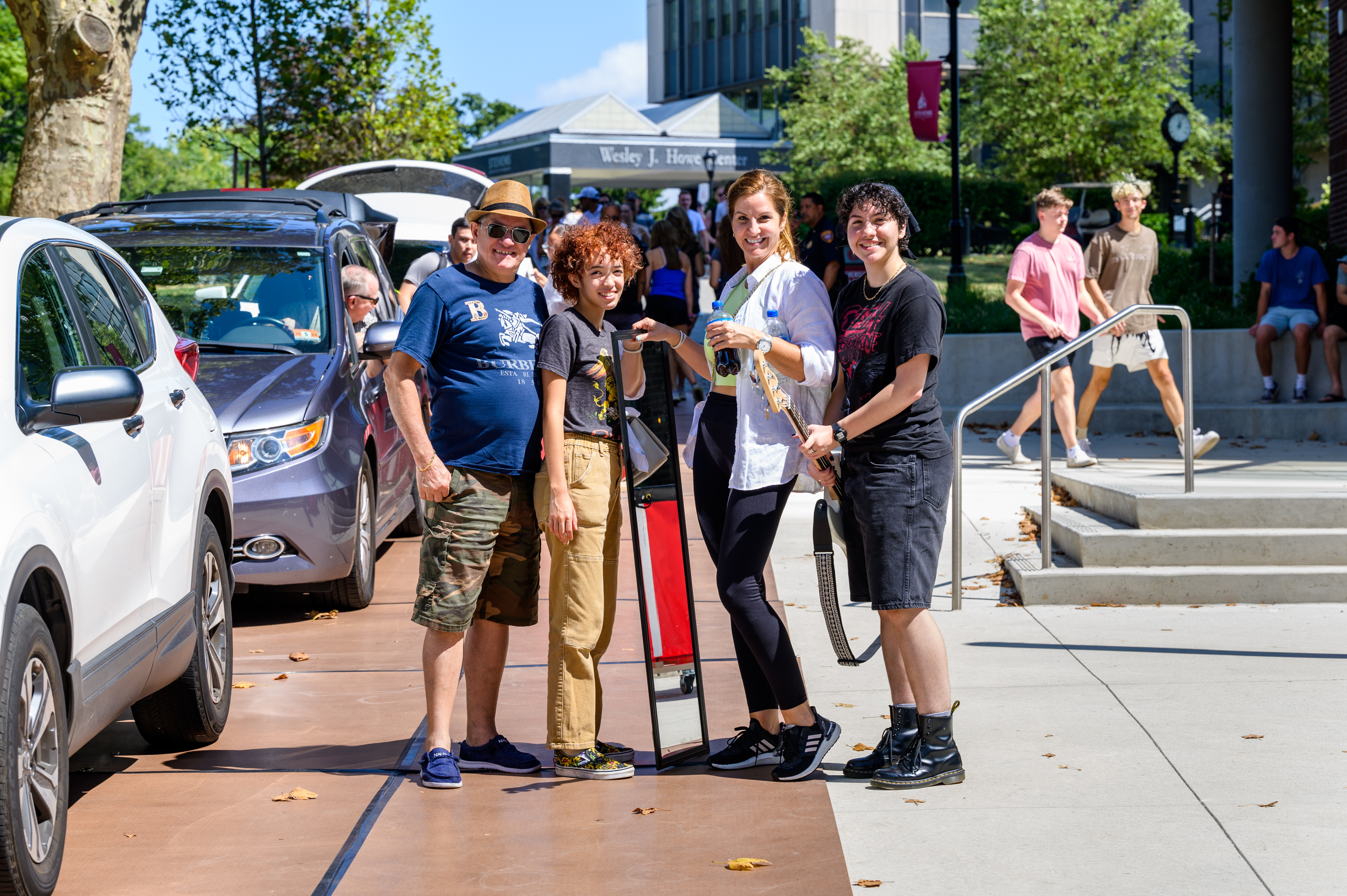 Stevens students arriving on campus
