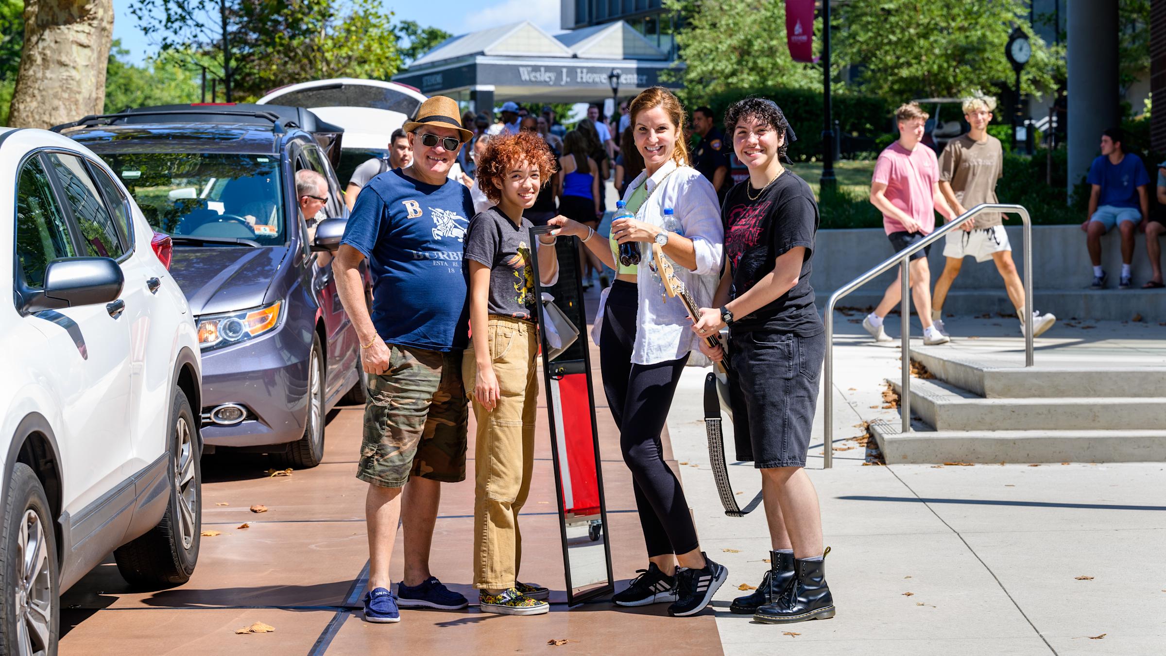 Stevens students arriving on campus