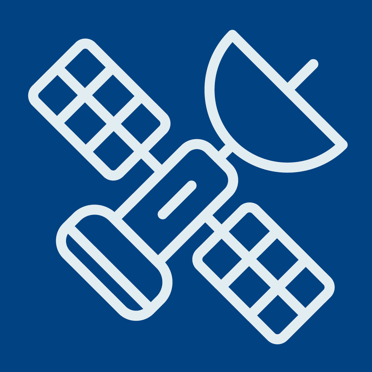 Small illustration of a satellite.