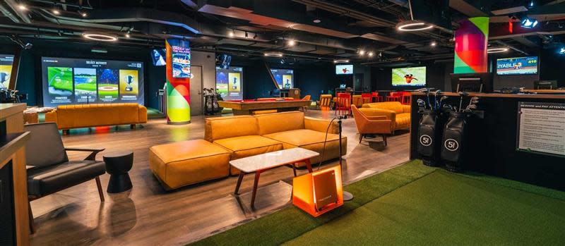 Interior of Five Iron Golf in New York City