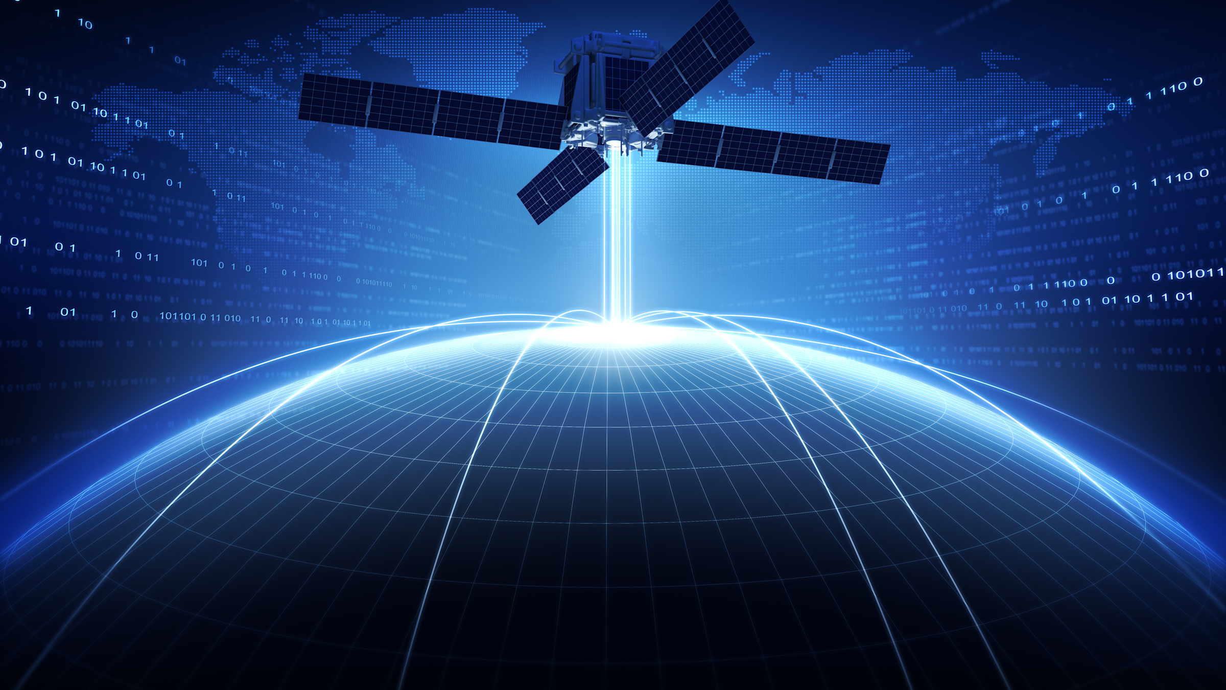 satellite above Earth.