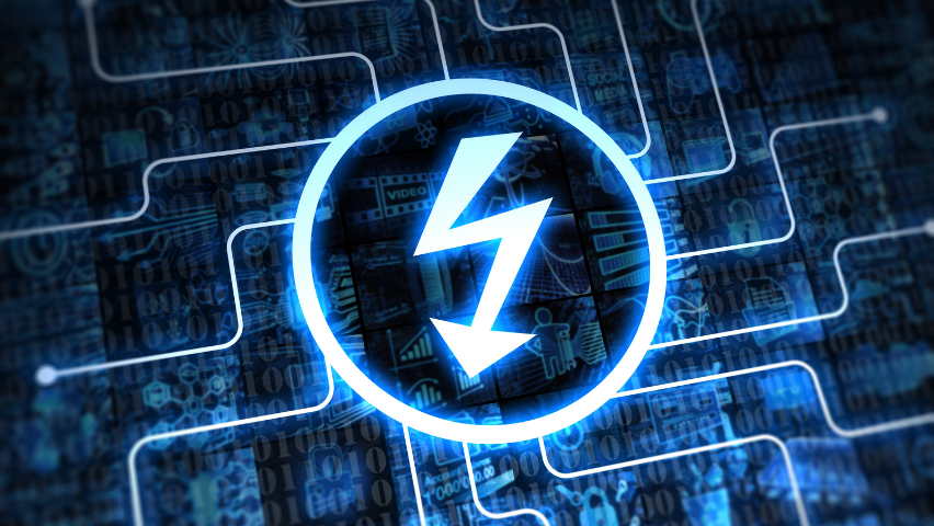 Abstract graphic rendering of an electrical grid