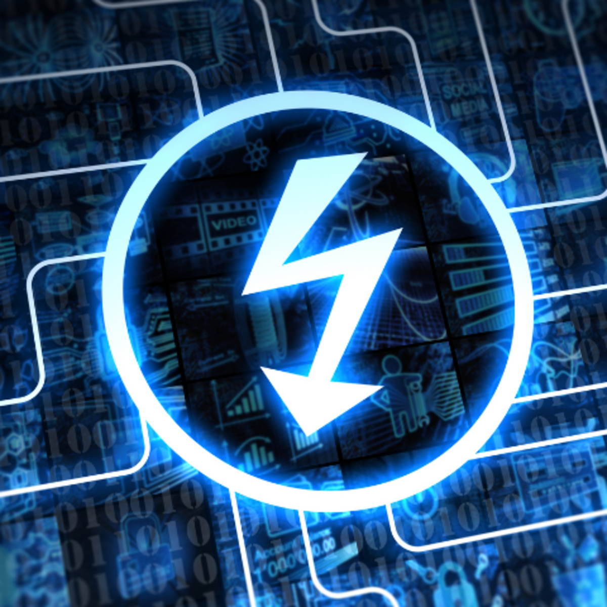 Abstract graphic rendering of an electrical grid