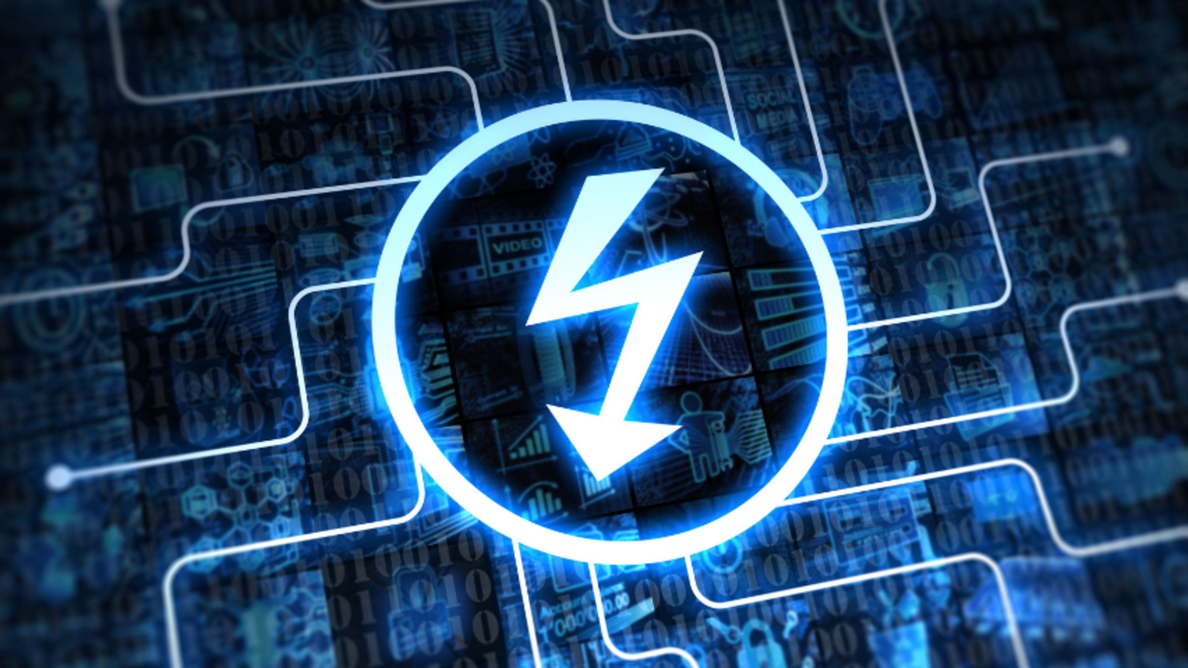Abstract graphic rendering of an electrical grid