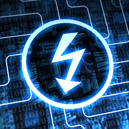 Abstract graphic rendering of an electrical grid
