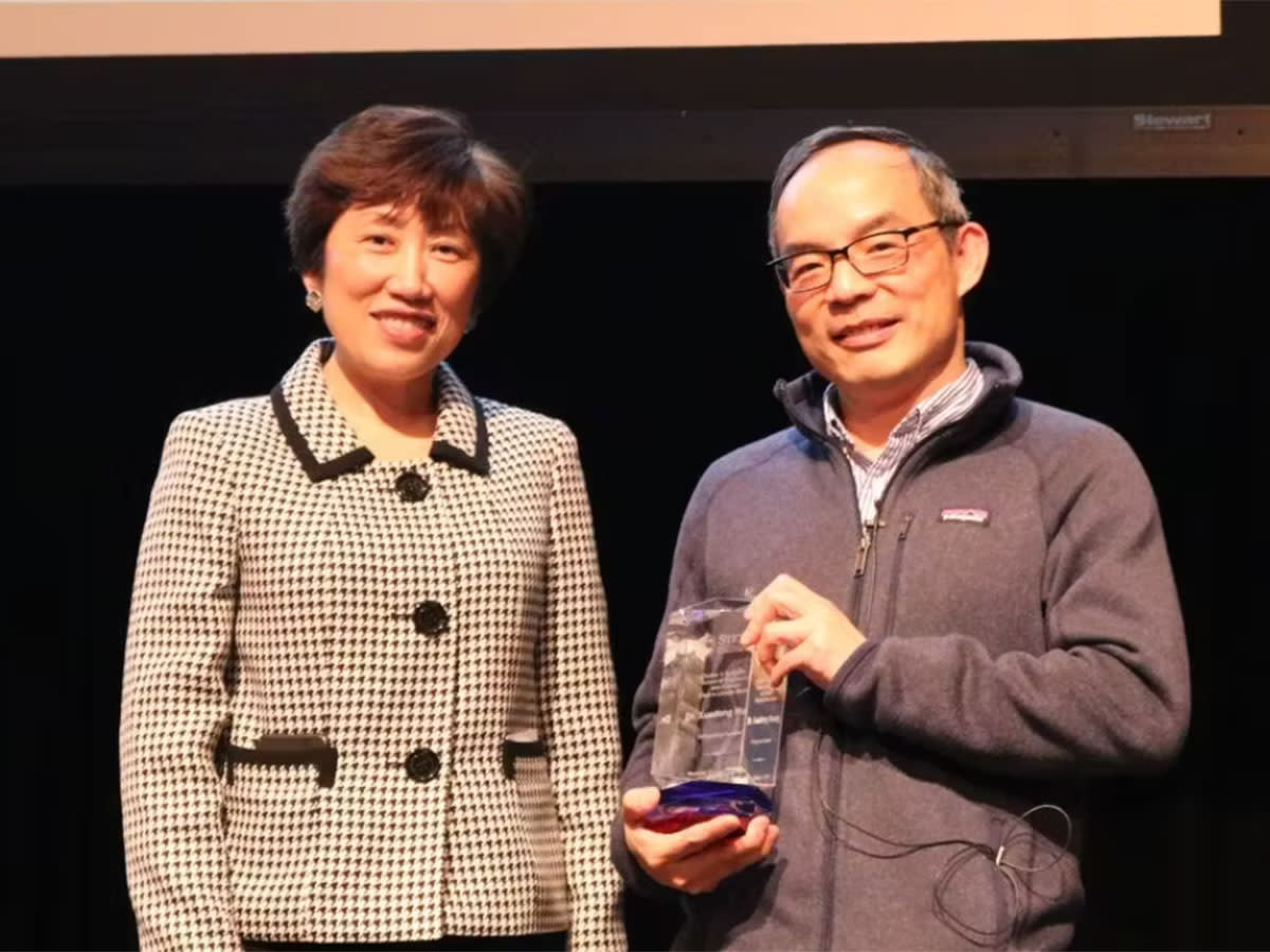 Dean Jean Zu and Dr. Xuedong Huang
