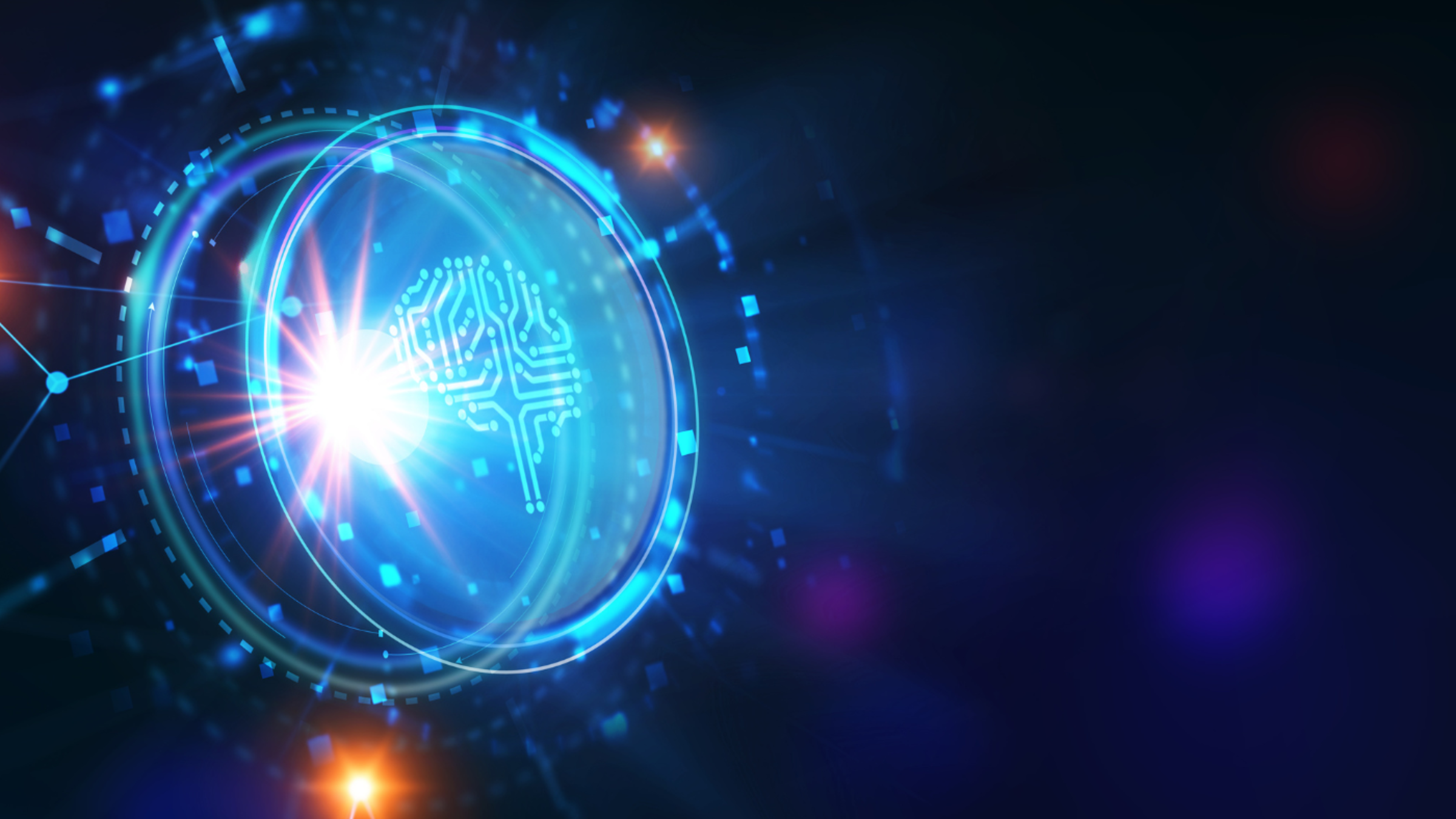 illustration of artificial intelligence and computer technologies concept