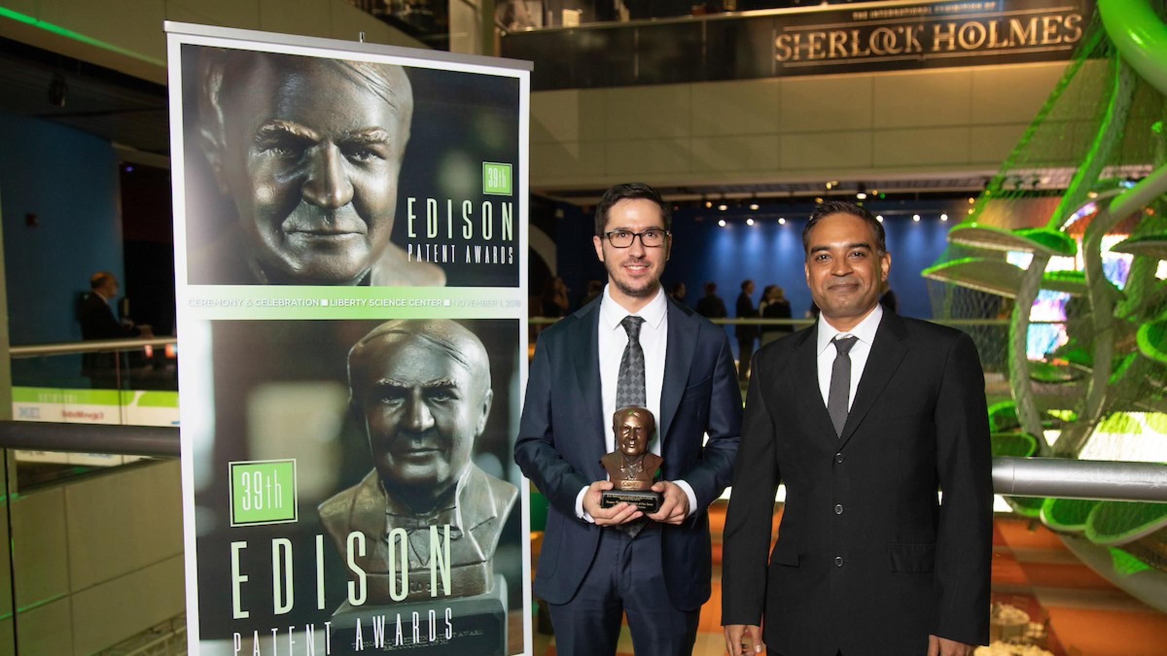 Co-inventors Kevin Barresi and Mukund Iyengar at the 2018 Edison Patent