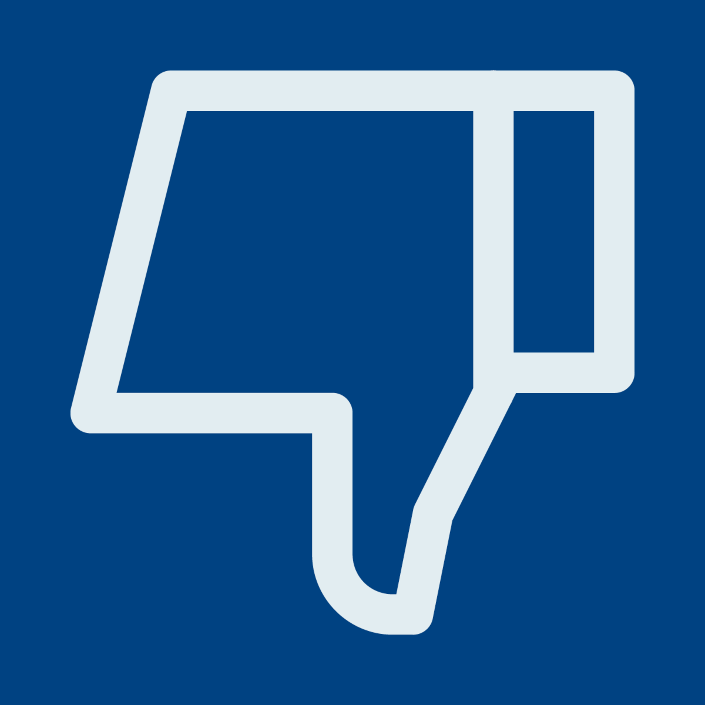 Icon of a hand with the thumb pointing down.